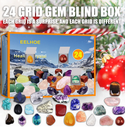 Reikistal 【24 pces ore】 Mystery Crystal Lucky Box