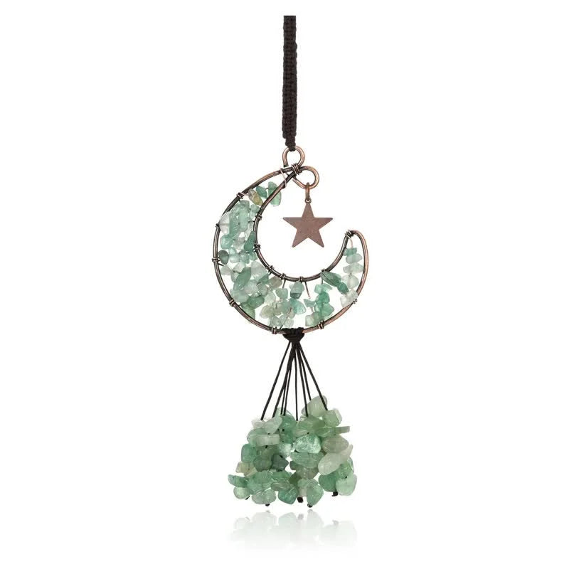 Reikistal Moon And Star Chakra Crystal Wind Chime