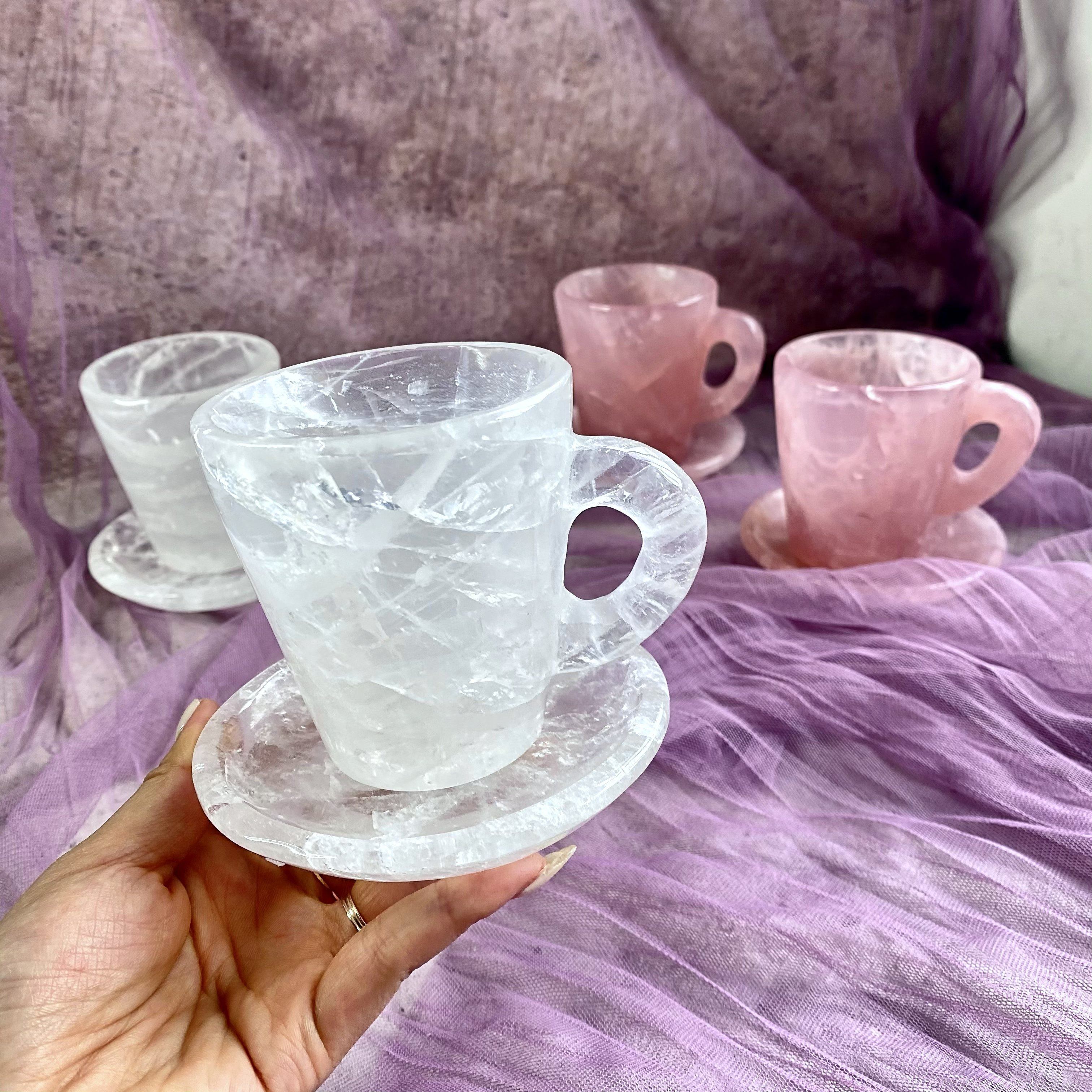 Reikistal Rose Quartz & Clear Quartz Mug/Cup