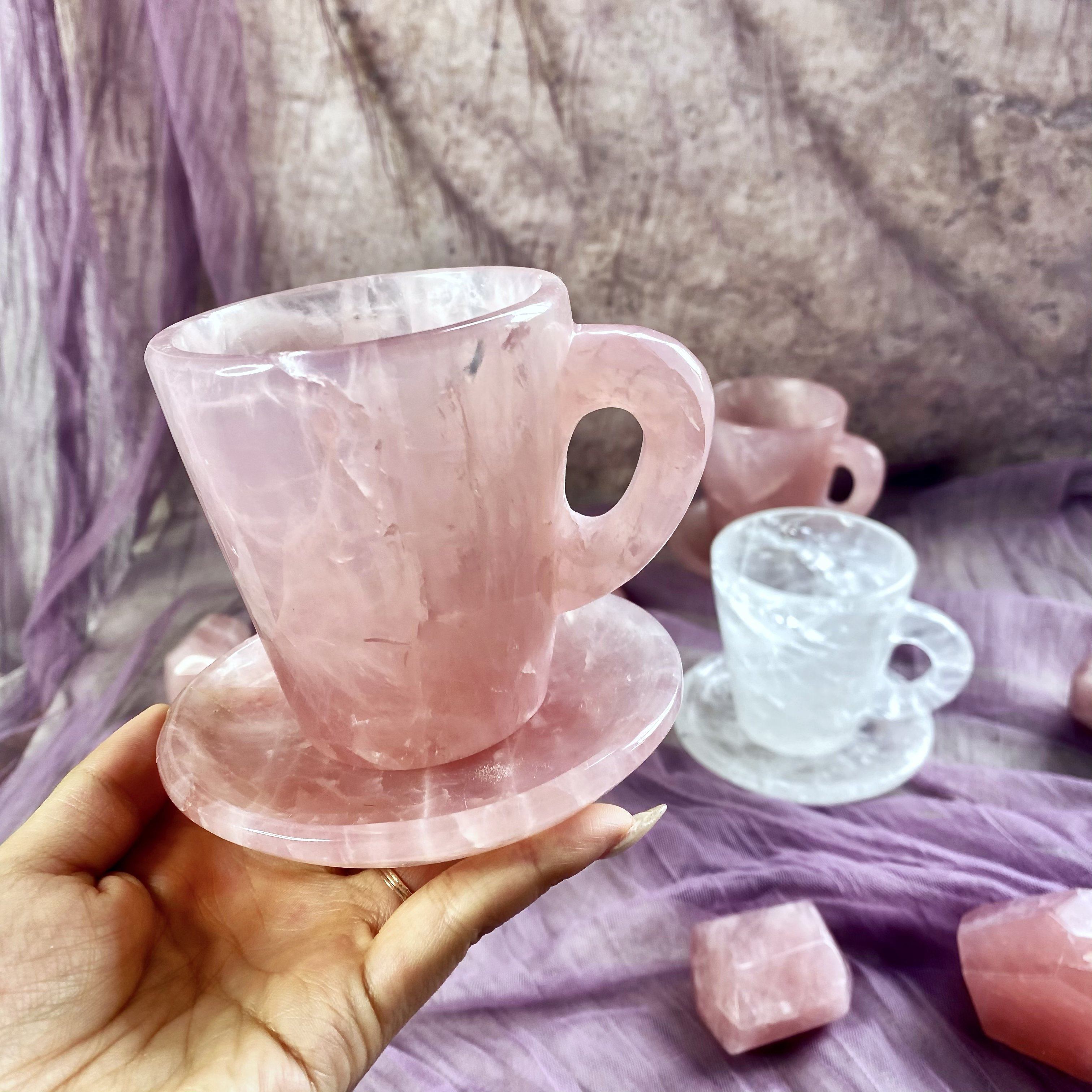 Reikistal Rose Quartz & Clear Quartz Mug/Cup