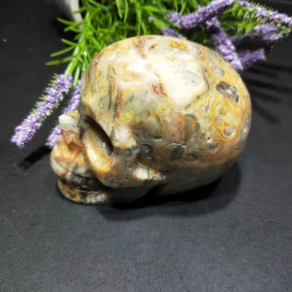 Reikistal Crazy Lace Agate Skull