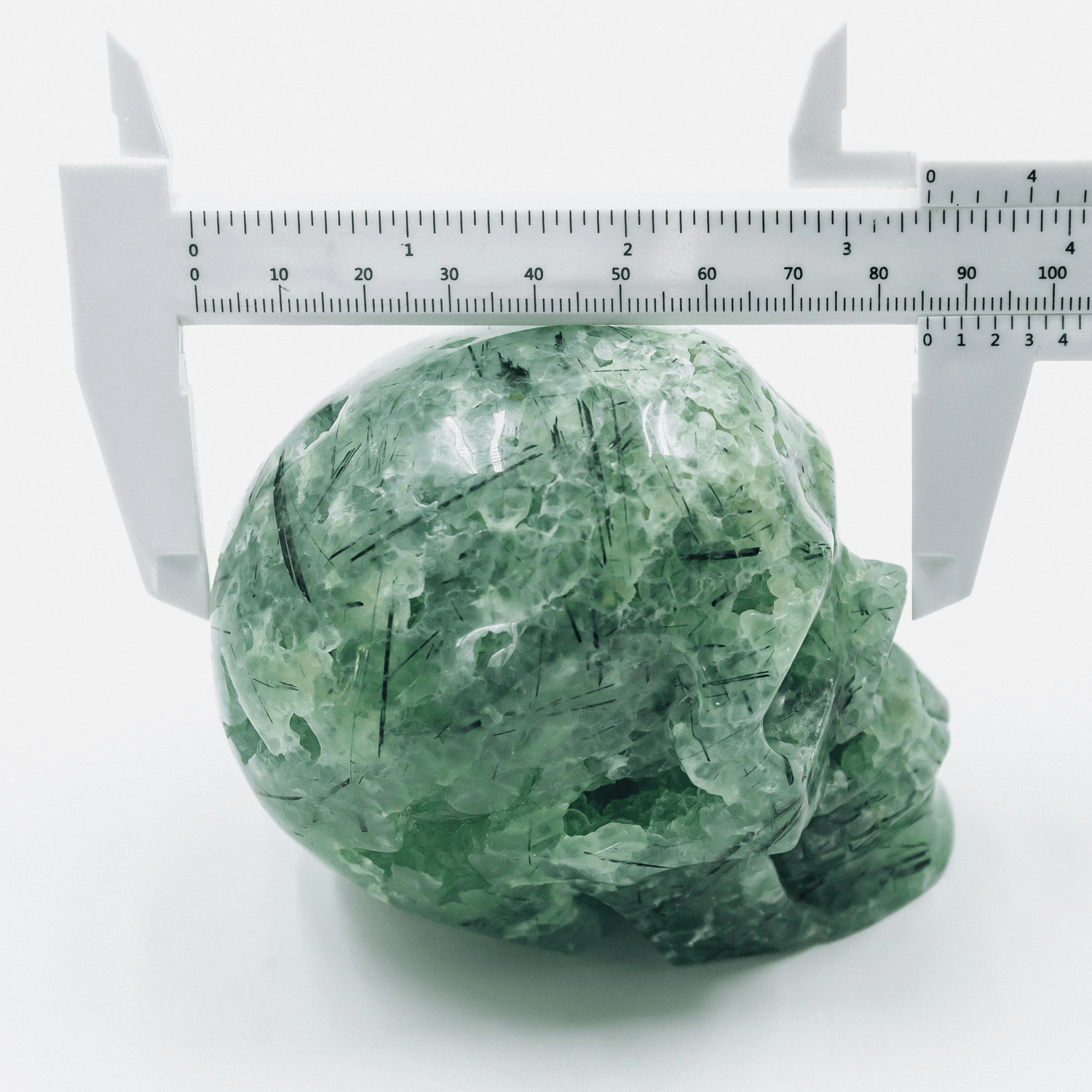 Reikistal Prehnite Skull