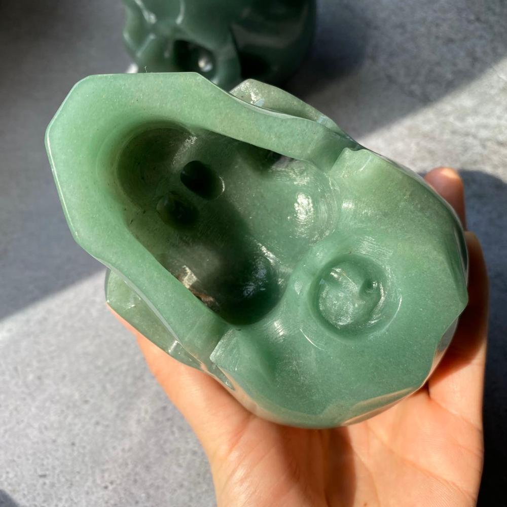 Reikistal Green Aventurine Hollow Skull