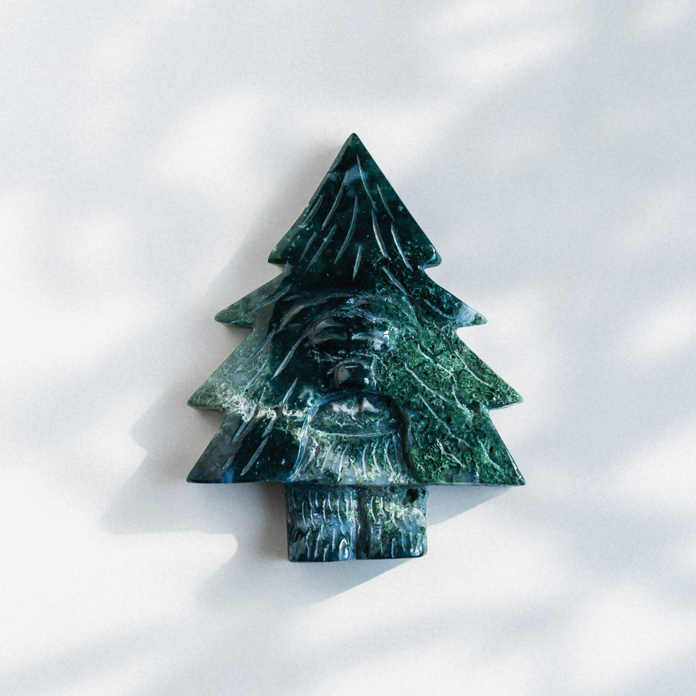 Reikistal Moss Agate Santa Claus Tree