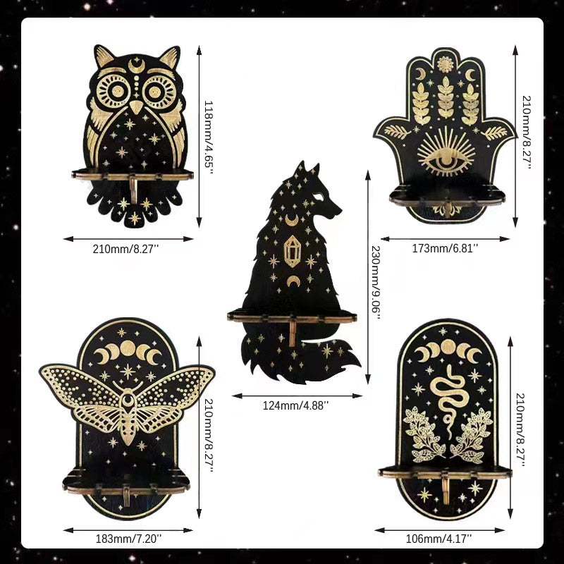 Reikistal Celestial Wolf Altar Crystal Shelf