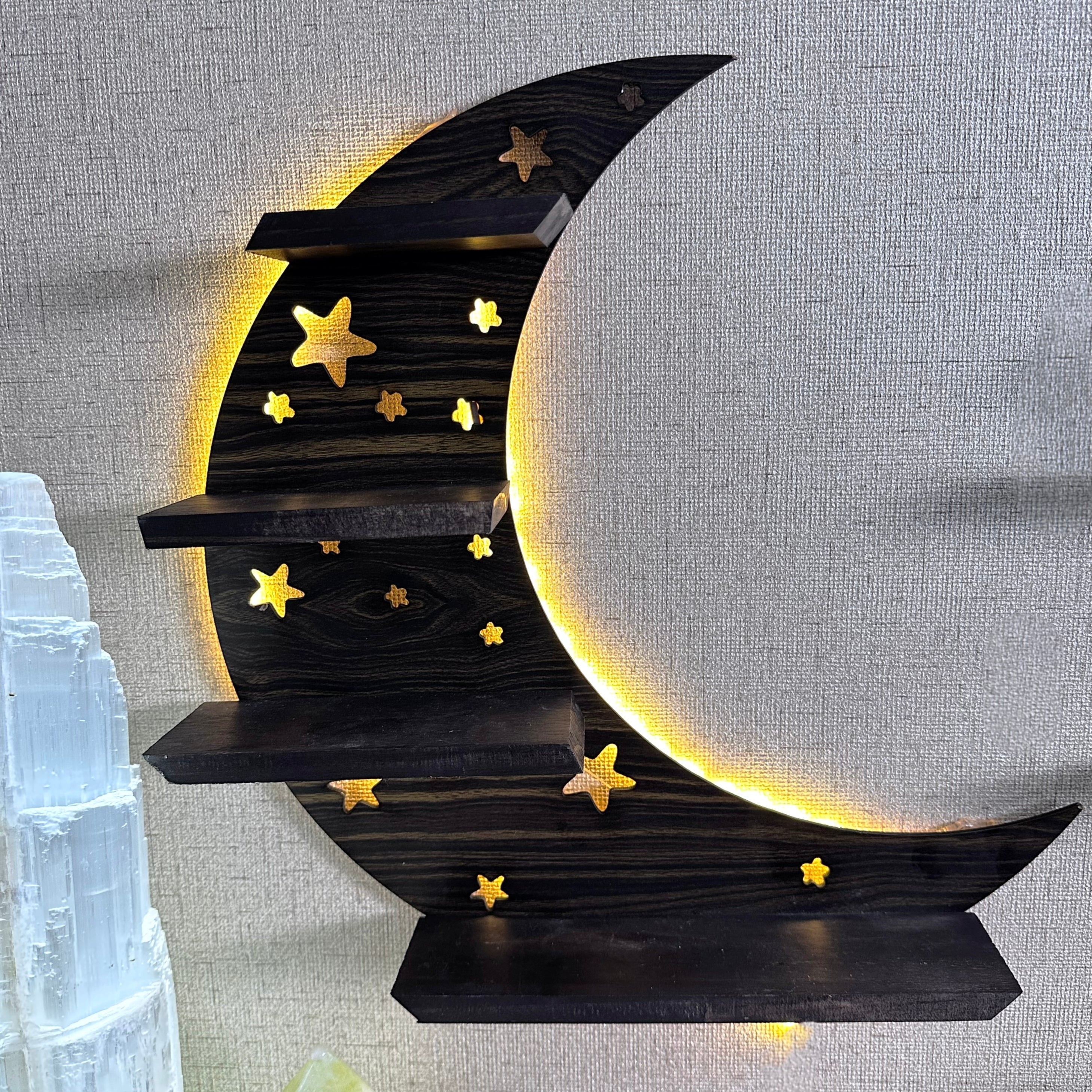 Reikistal Crescent Moon Crystal Shelf