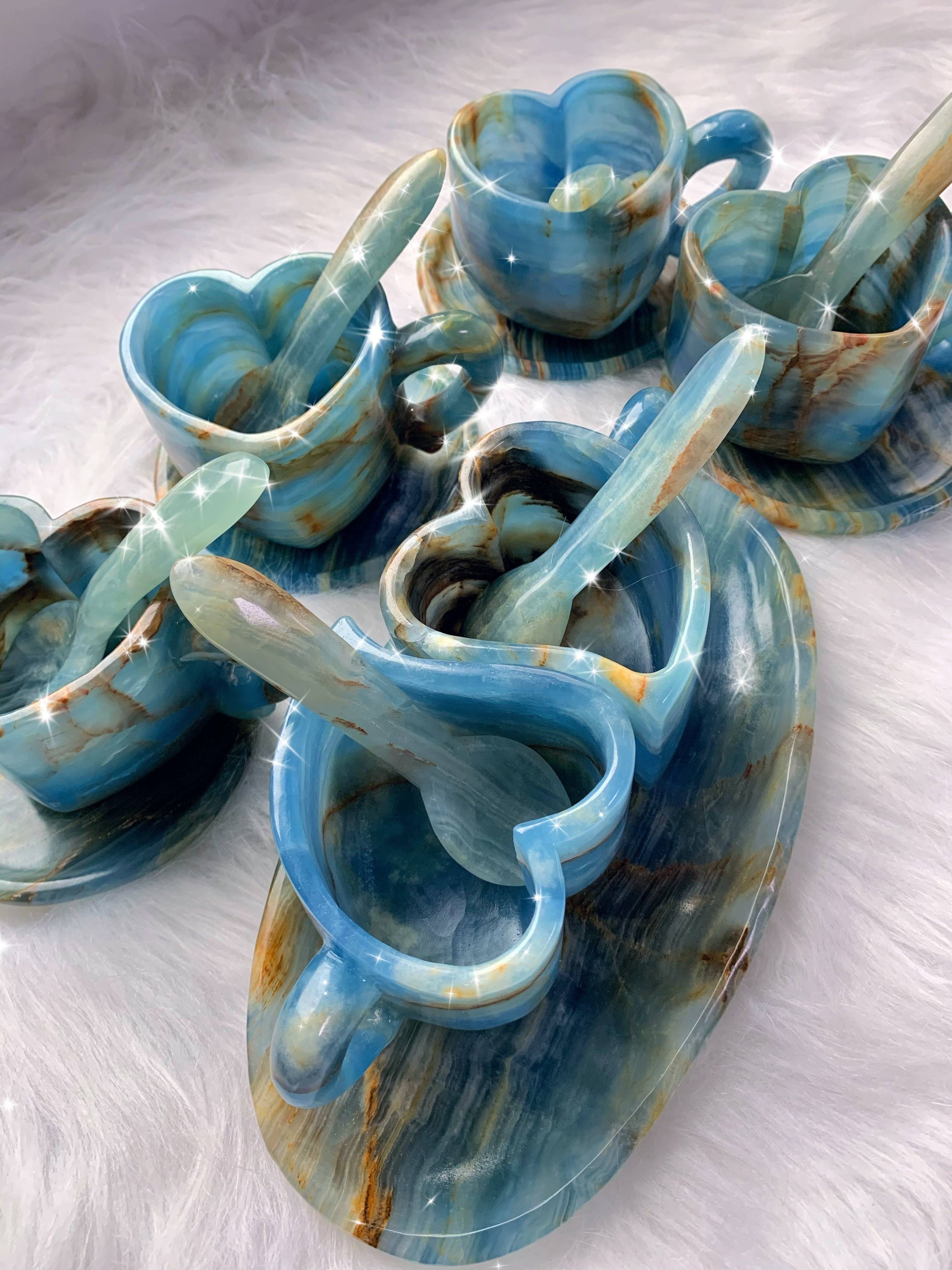 Reikistal Blue Onyx Heart Mug/Cup