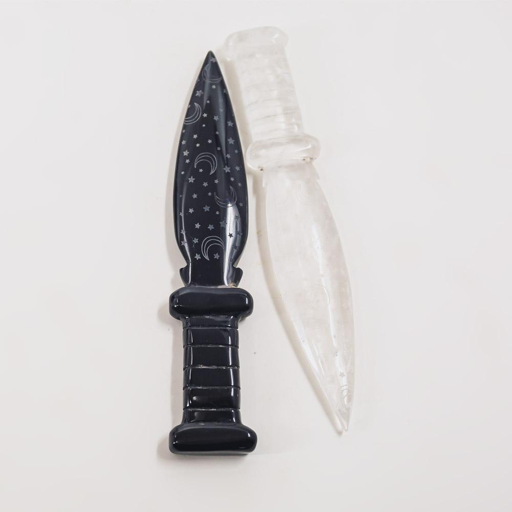 Reikistal Crystal Daggers/Knife With Moon Phase