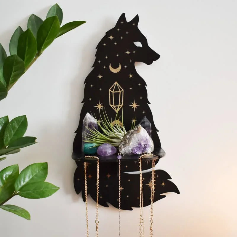 Reikistal Celestial Wolf Altar Crystal Shelf