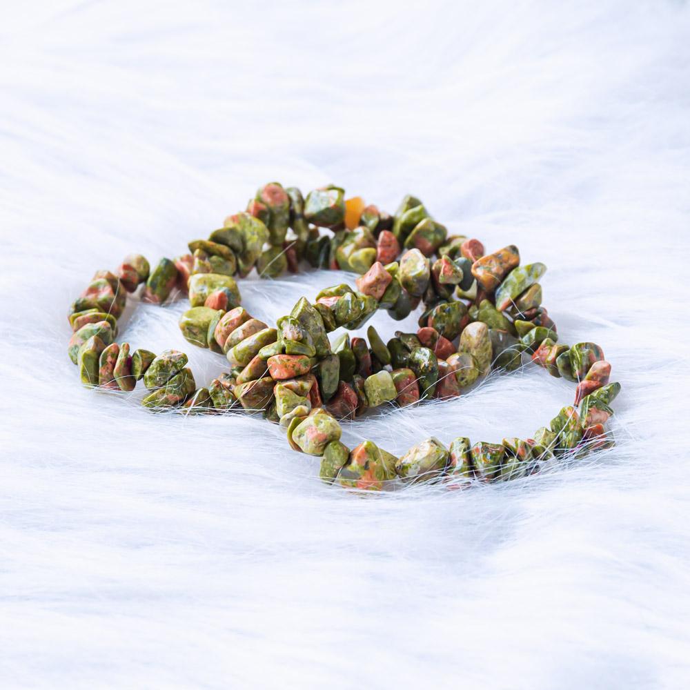 Reikistal【Chips Bracelet 】Unakite