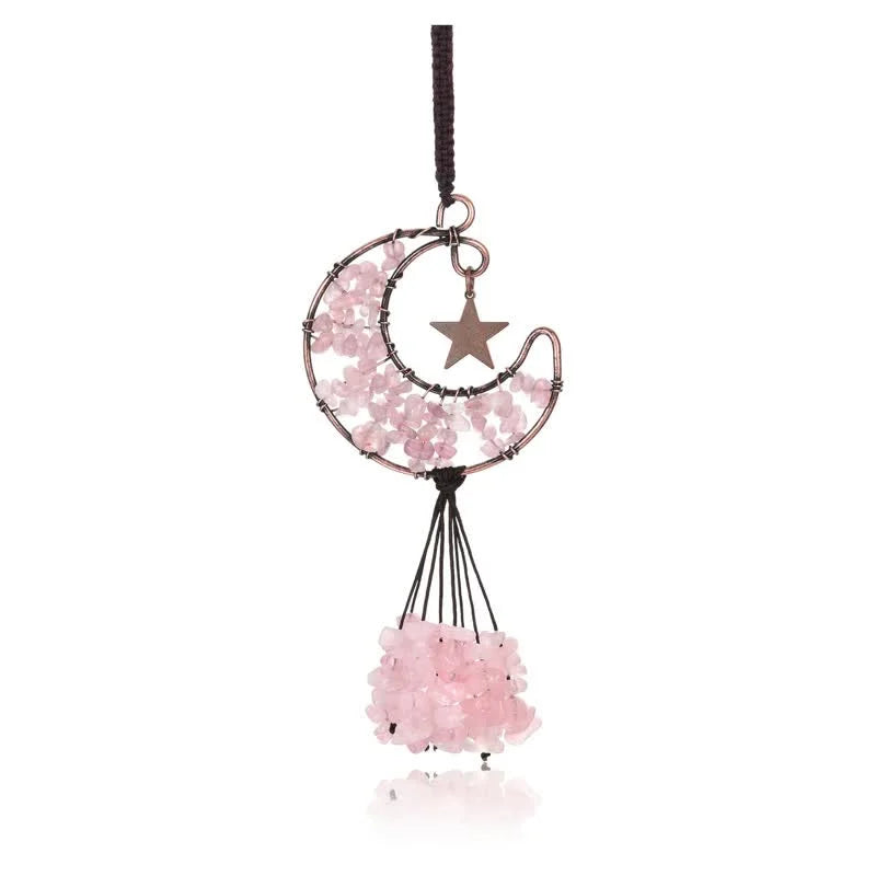 Reikistal Moon And Star Chakra Crystal Wind Chime