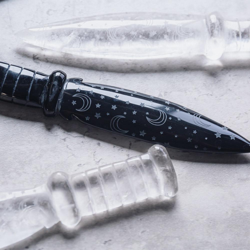 Reikistal Crystal Daggers/Knife With Moon Phase