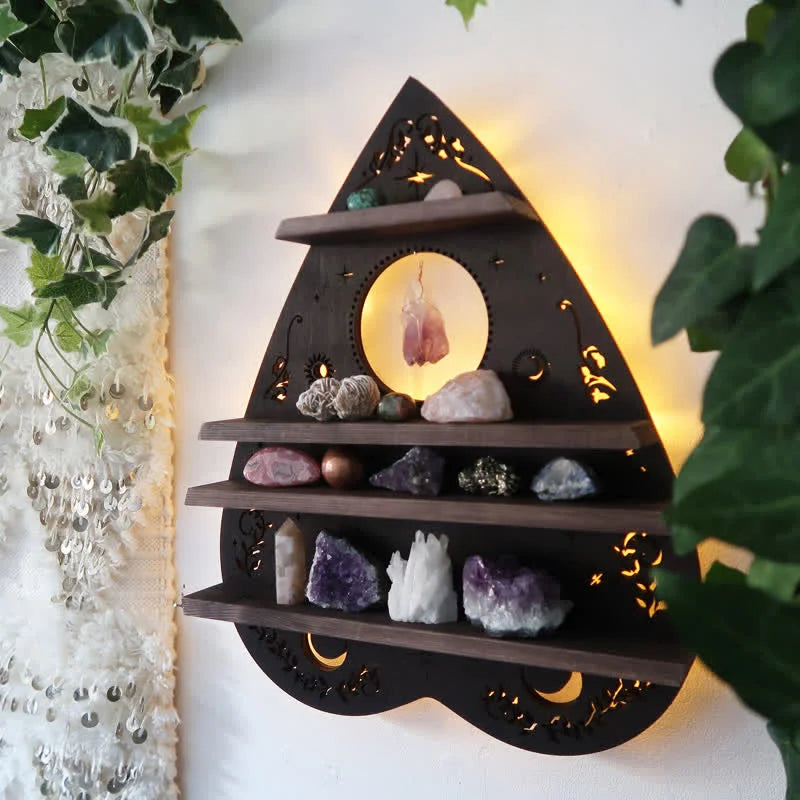 Reikistal Inverted Moon Heart Crystal Shelf