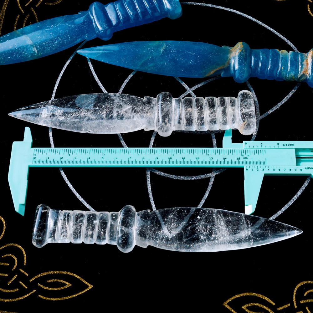 Reikistal Clear Quartz & Blue Onyx Dagger/Knife