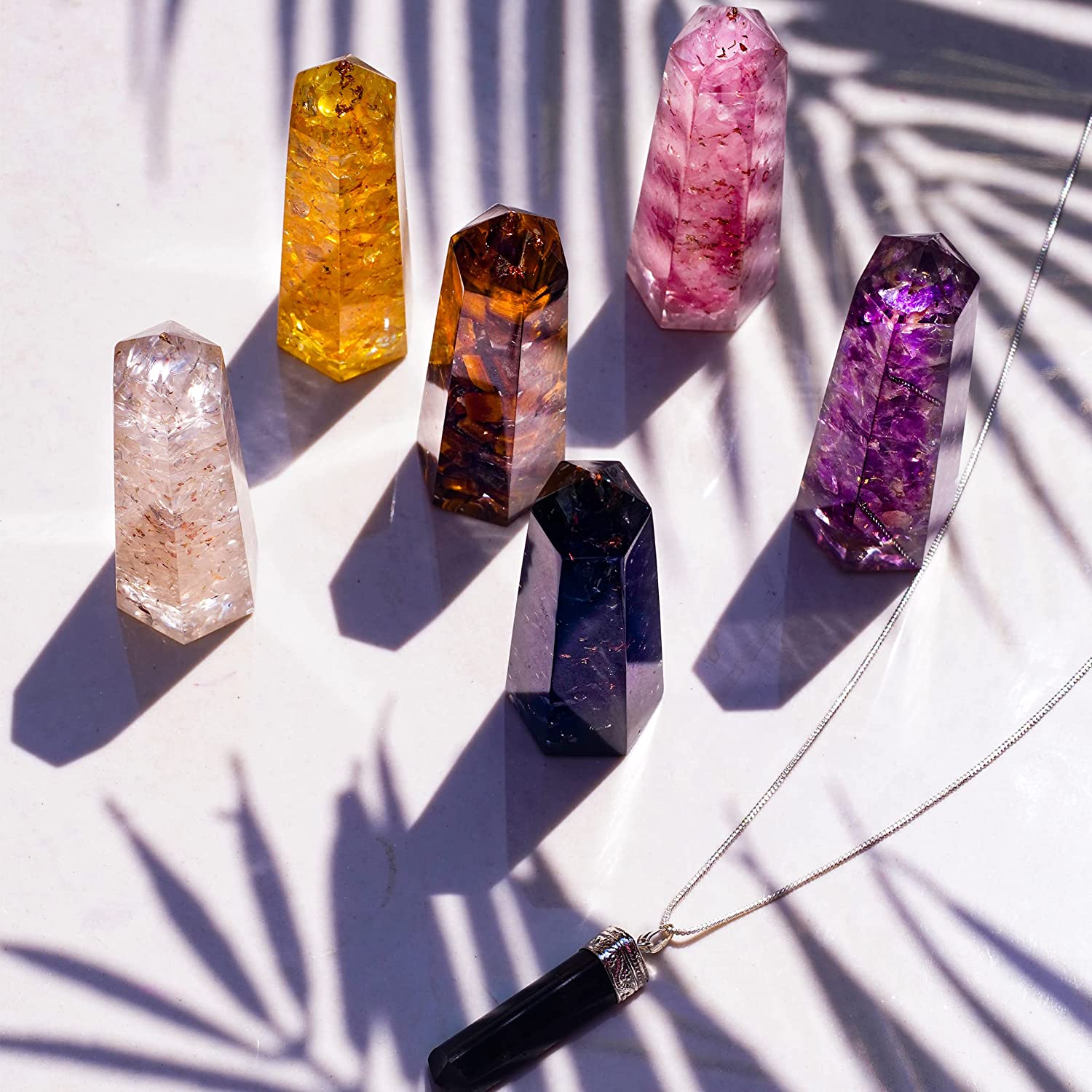 Reikistal Healing Crystal Wand Set of 6 - Point