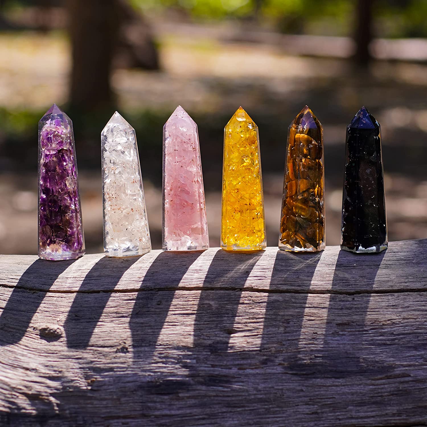 Reikistal Healing Crystal Wand Set of 6 - Point