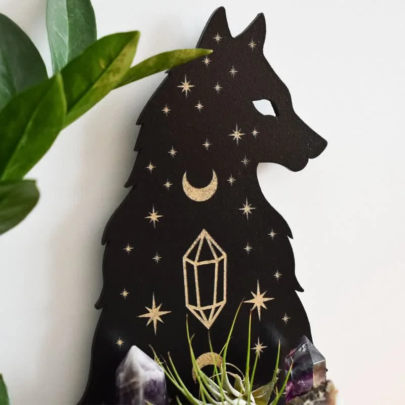 Reikistal Celestial Wolf Altar Crystal Shelf