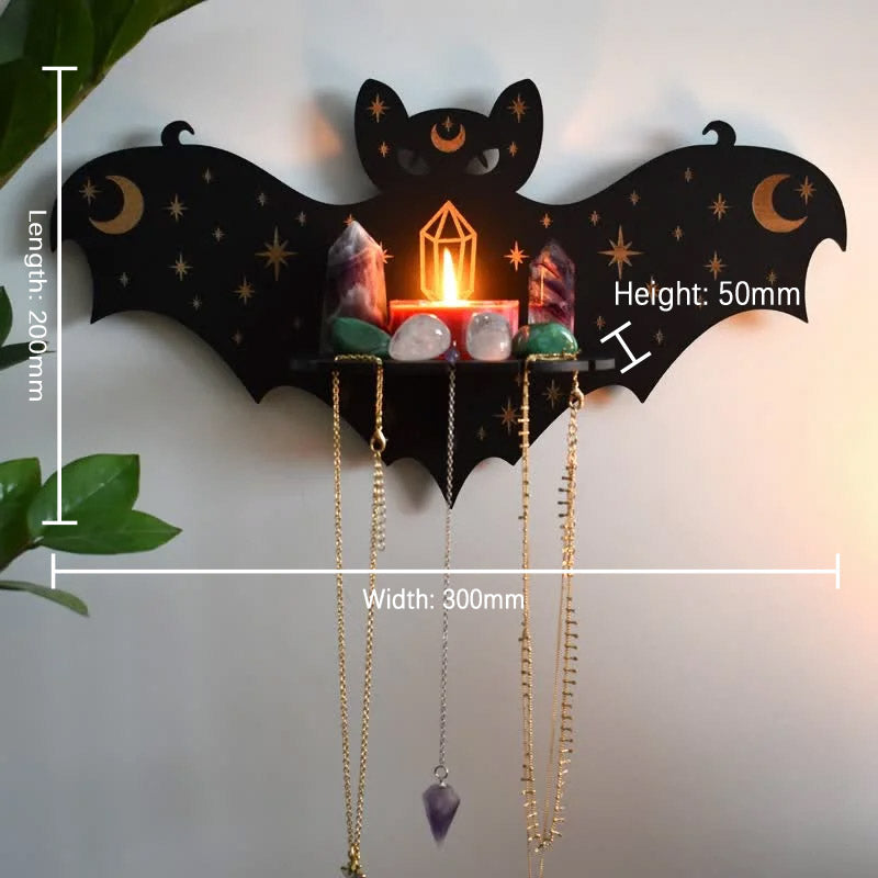 Reikistal Celestial Bat Altar Crystal Shelf