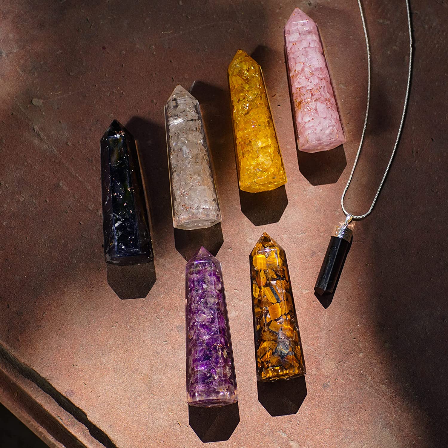 Reikistal Healing Crystal Wand Set of 6 - Point