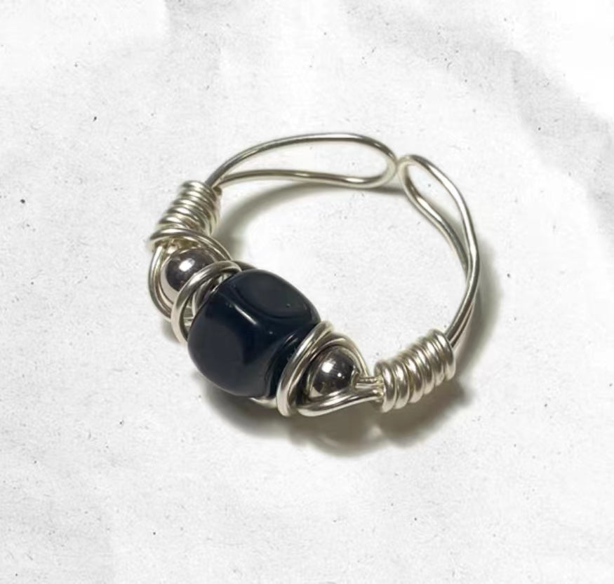 【Crystal Planet Series】Original Winding Opening Adjustable Natural Crystal Ring