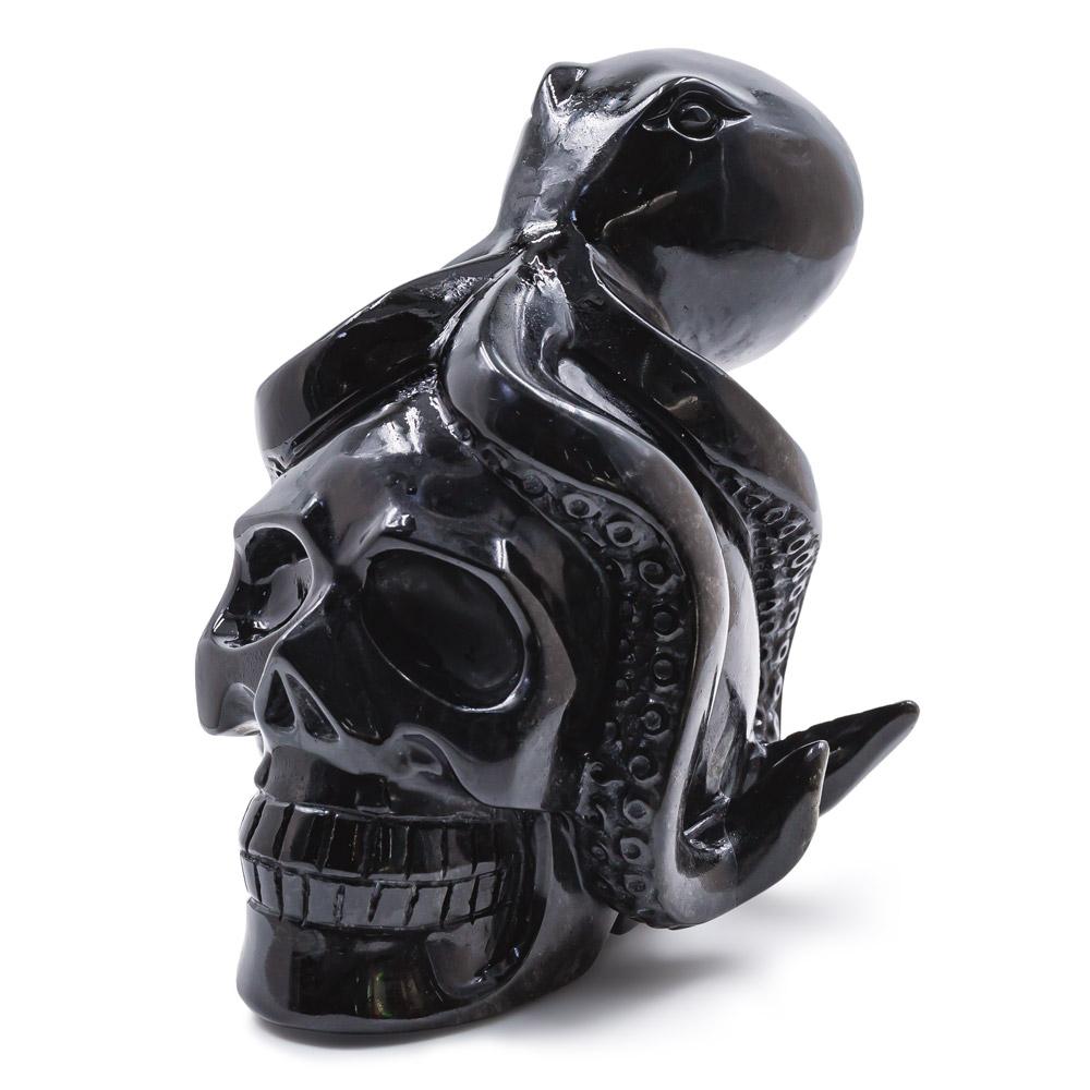 Reikistal Octopus Obsidian Skull