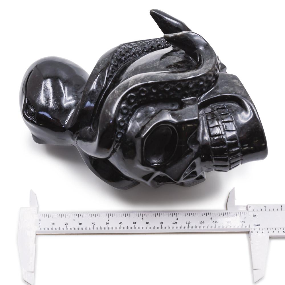 Reikistal Octopus Obsidian Skull