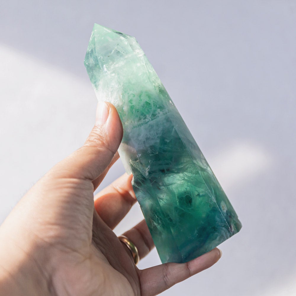 Reikistal Snowflake Fluorite Point