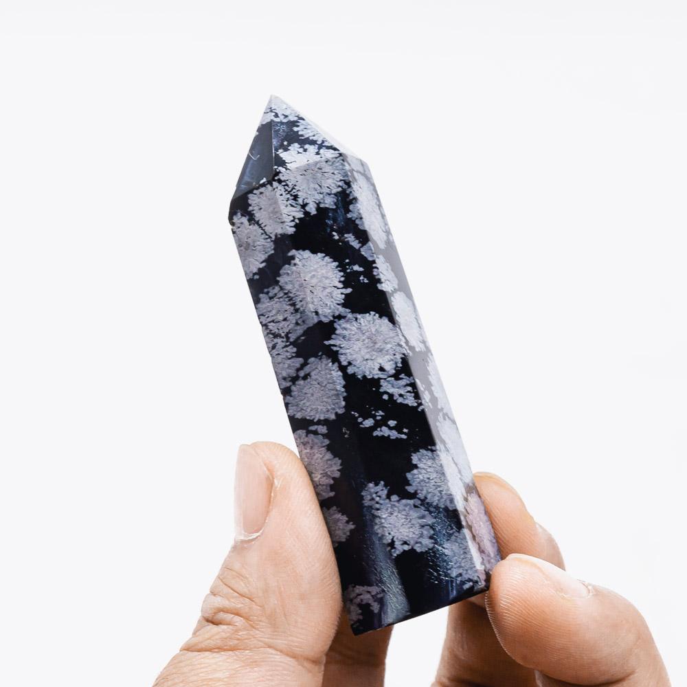 Reikistal Snowflake Obsidian Point