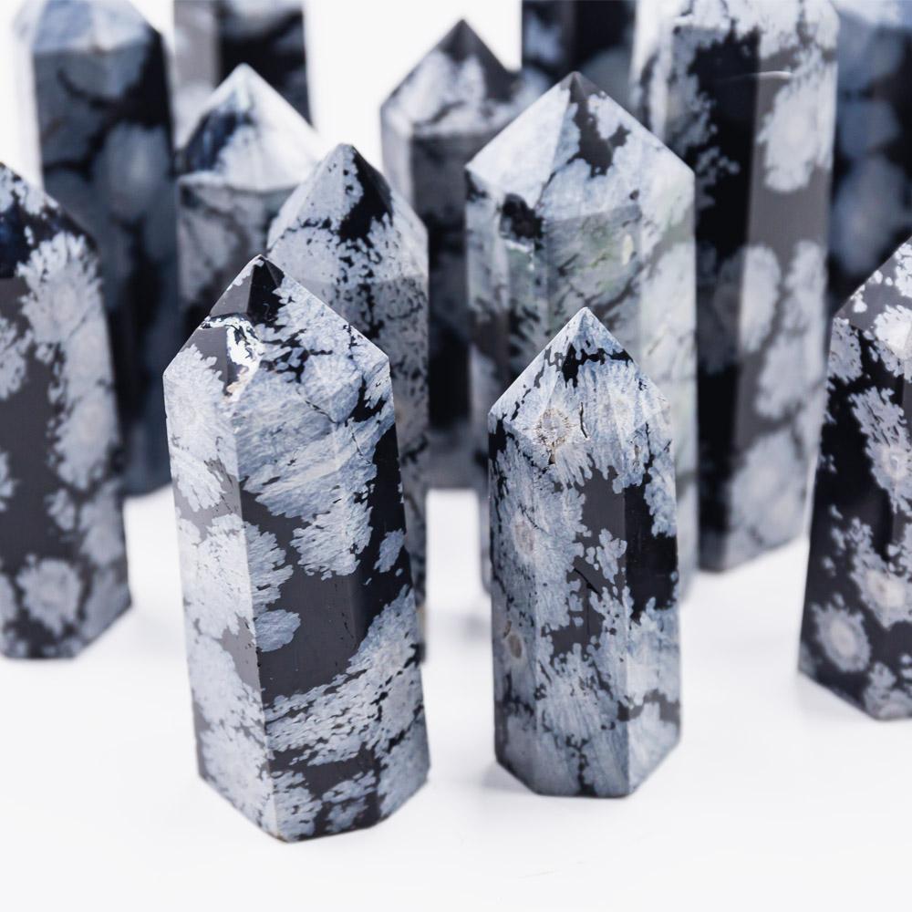 Reikistal Snowflake Obsidian Point