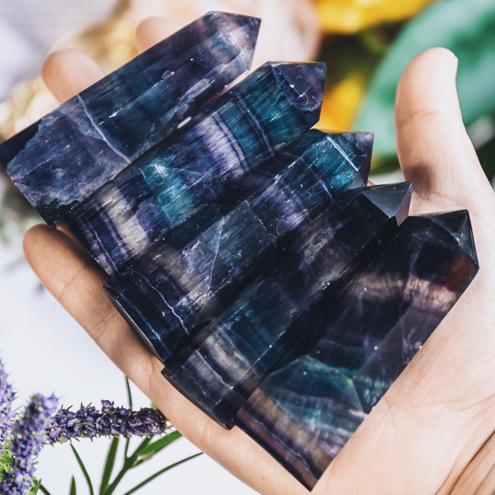 Reikistal Rainbow Fluorite Point