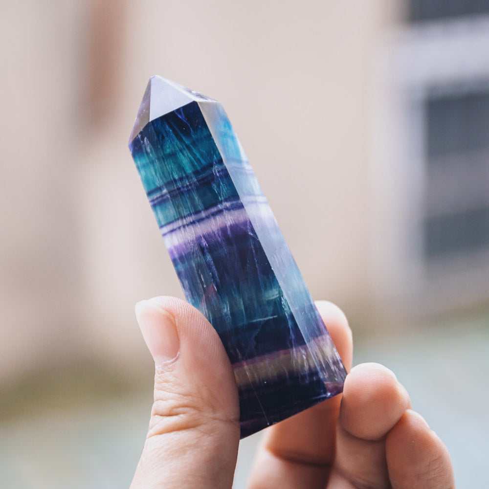 Reikistal Rainbow Fluorite Point