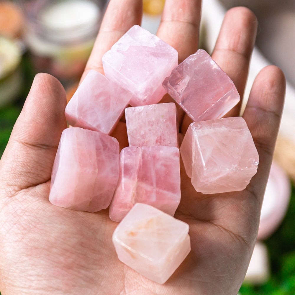 Reikistal Rose Kvarts Cube