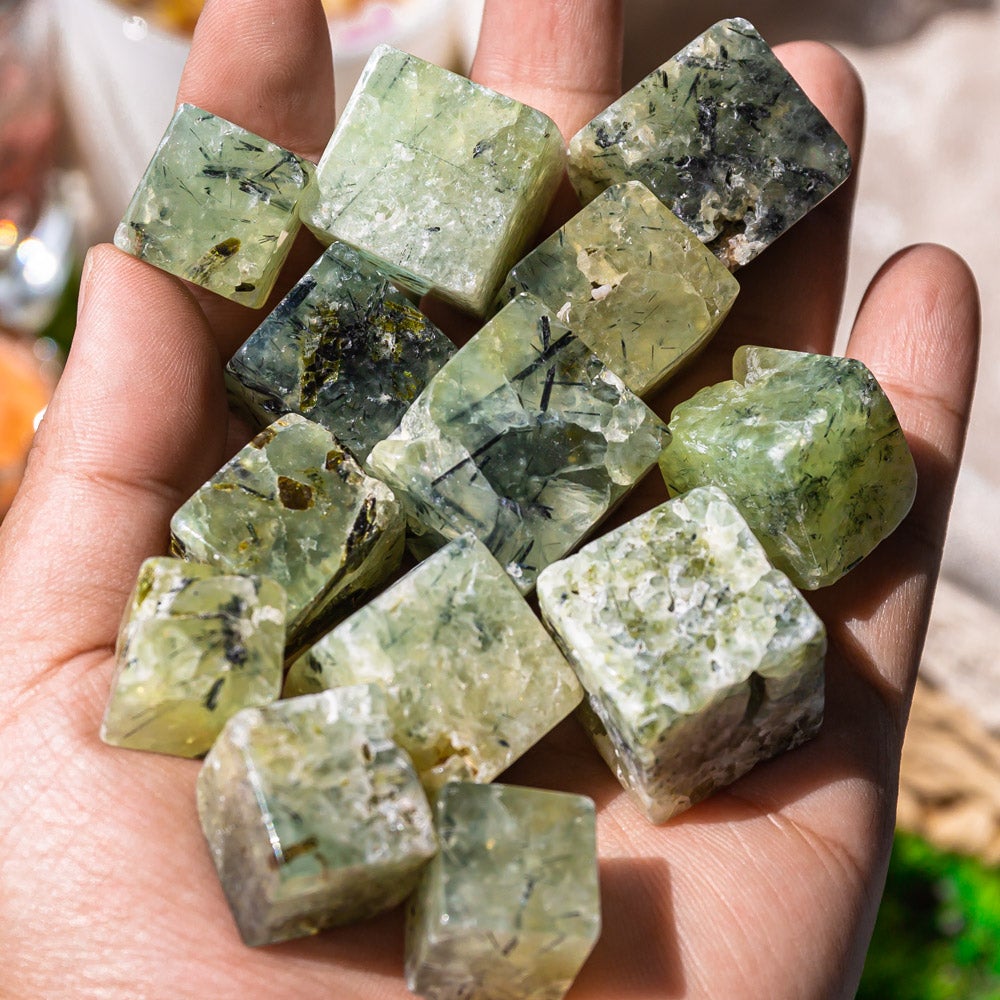 Reikistal Prehnite Cube