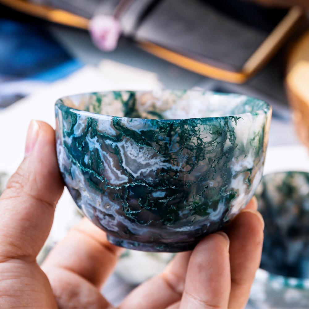 Reikistal Moss Agate Small Cup