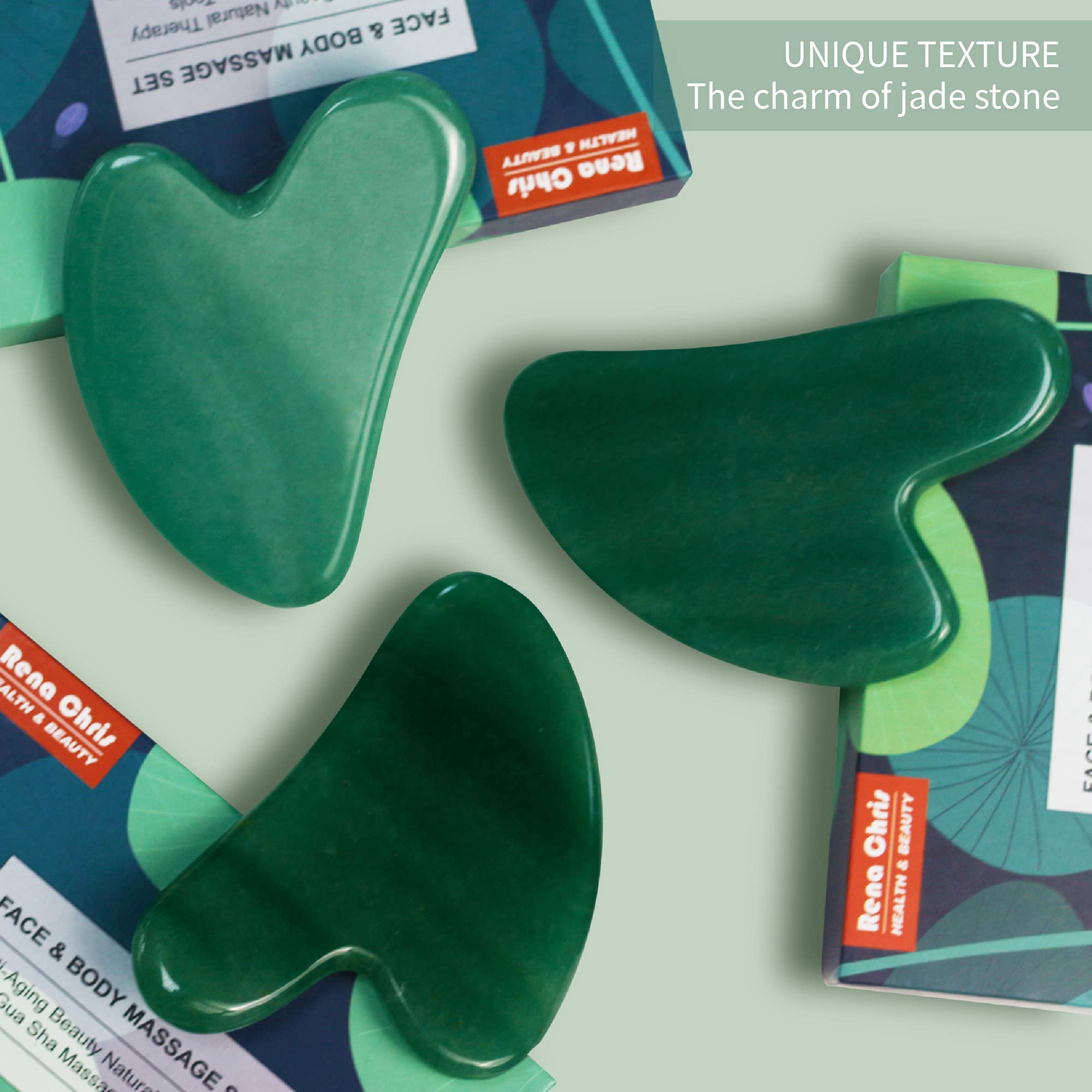 Reikistal Azure Green-Gua Sha Face Massager