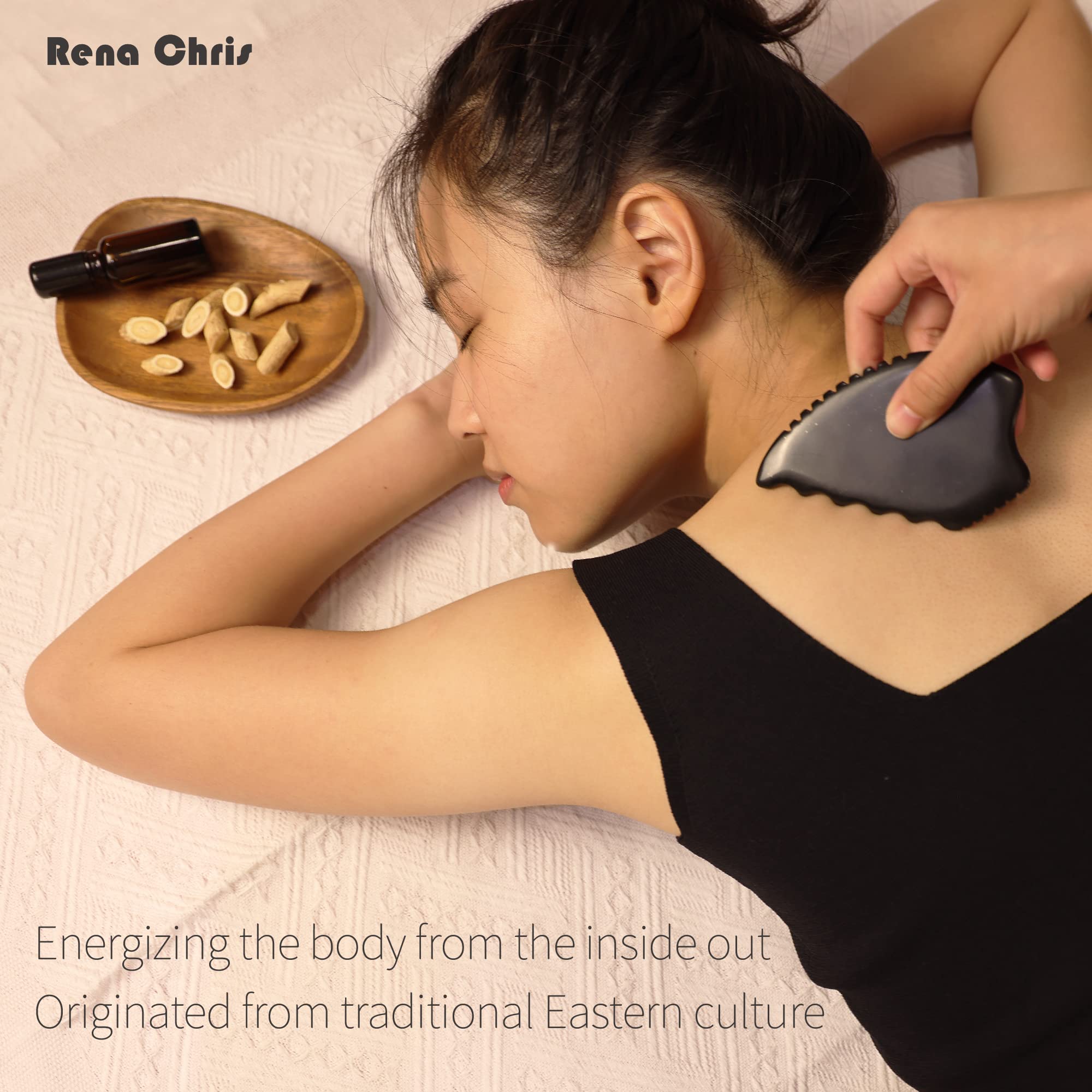 Reikistal obsidian-Gua Sha Face Massager