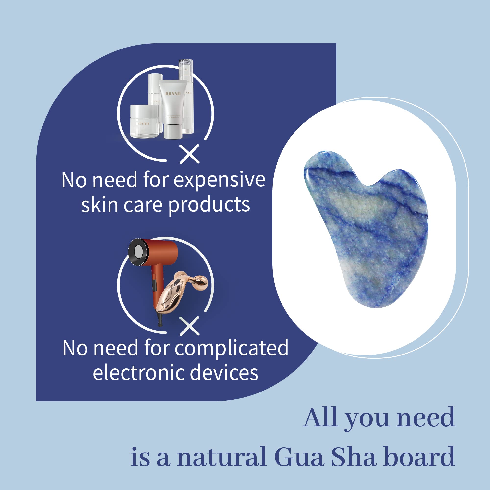 Reikistal Blue Aventurinee-Gua Sha Face Massager