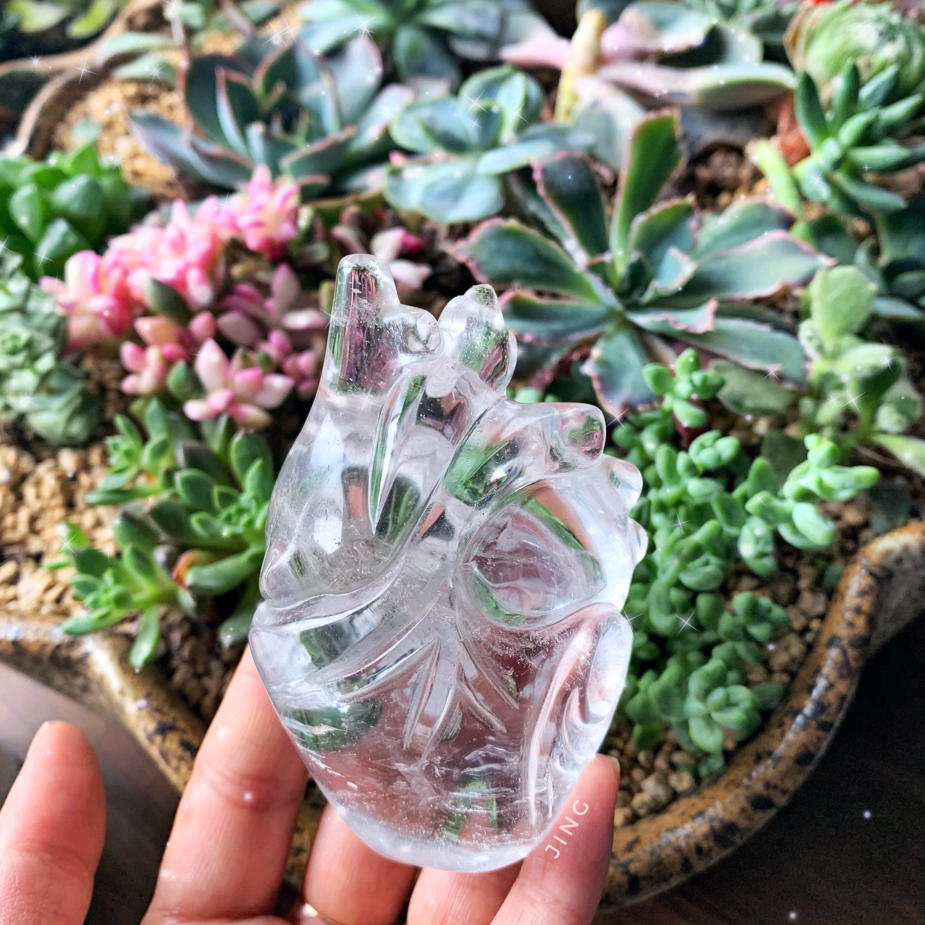 Reikistal Clear Quartz Human Heart