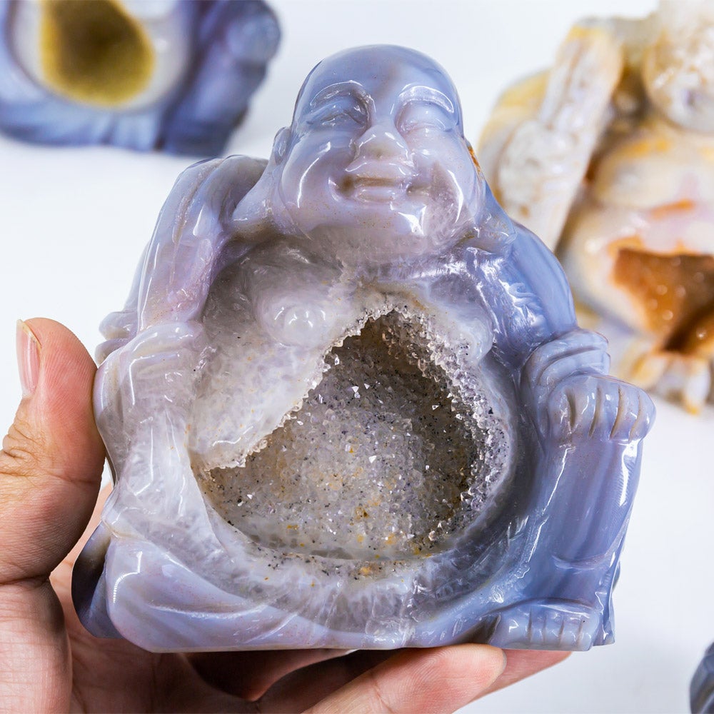 Reikistal Geode Agate Buddha