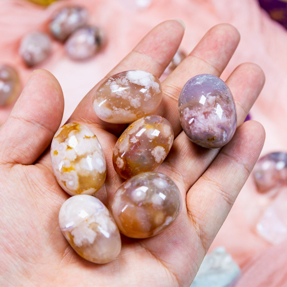 Reikistal Flower Agate Tumbled Stone