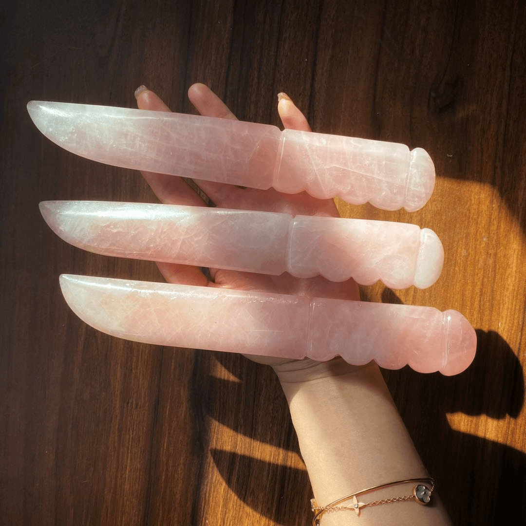 Reikistal Rose Quartz Knife