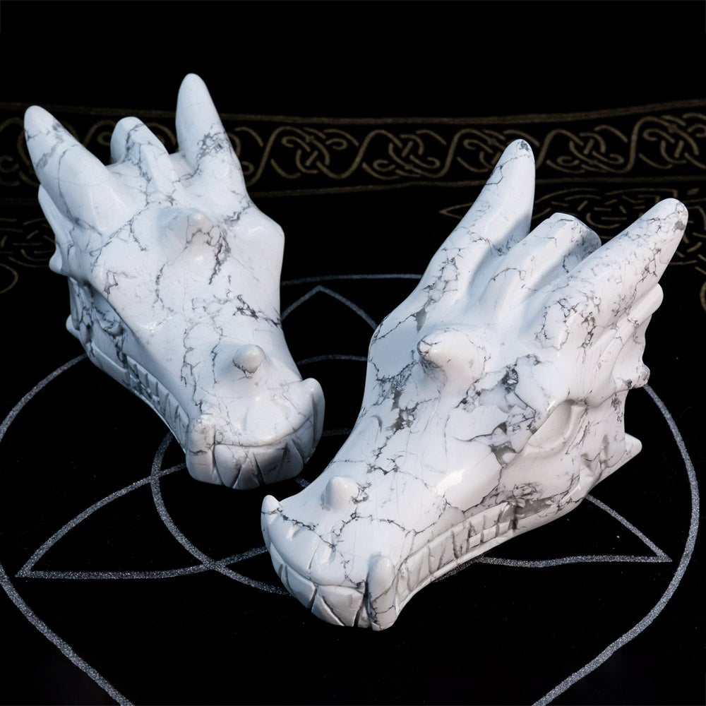 Reikistal Howlite Dragon Head