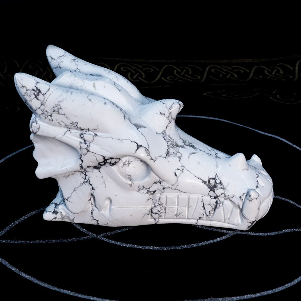 Reikistal Howlite Dragon Head