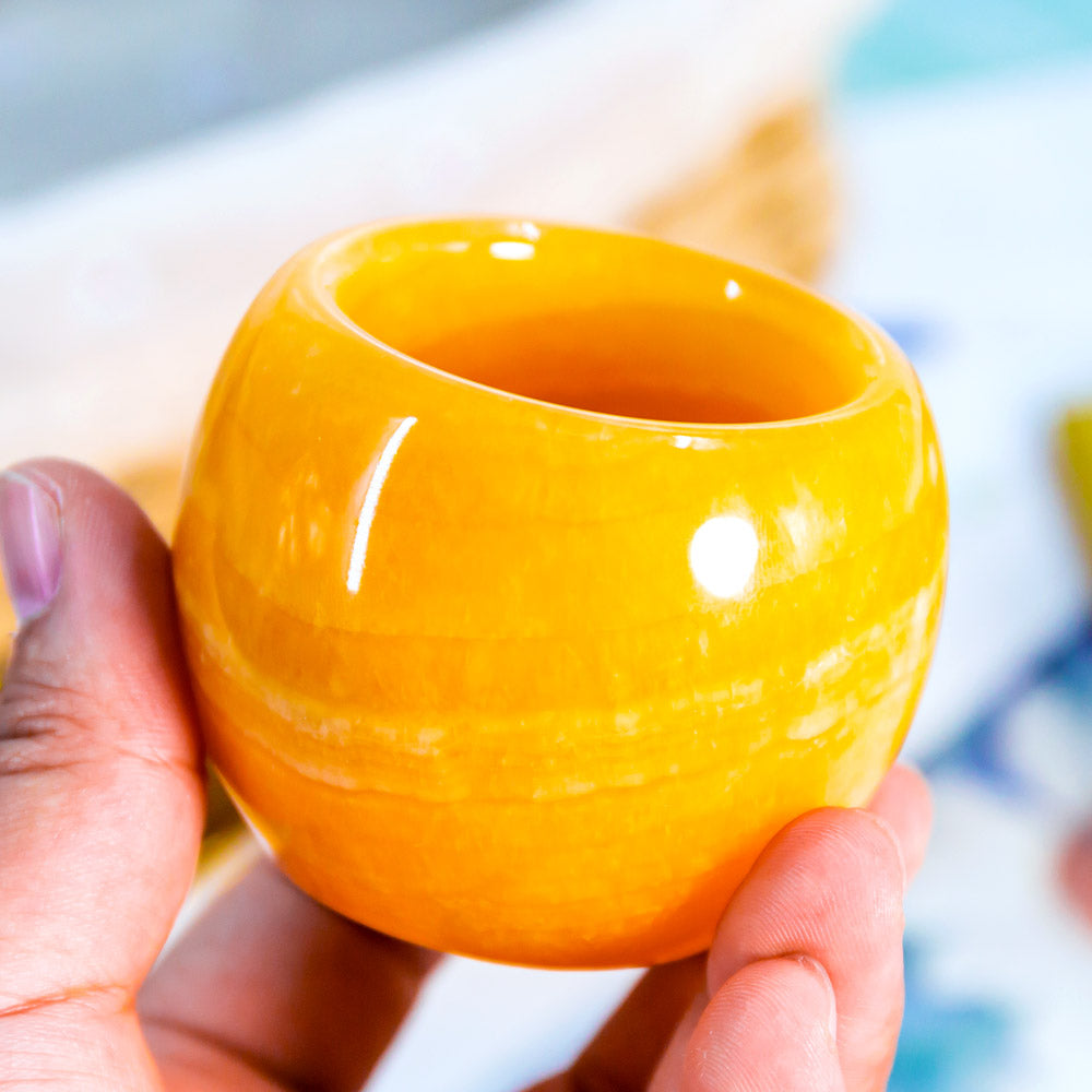 Reikistal Orange Calcite Cup/Small Bowl