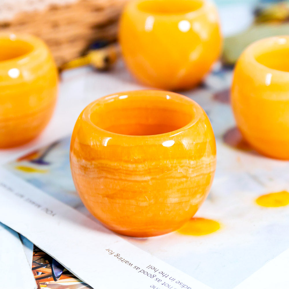 Reikistal Orange Calcite Cup/Small Bowl