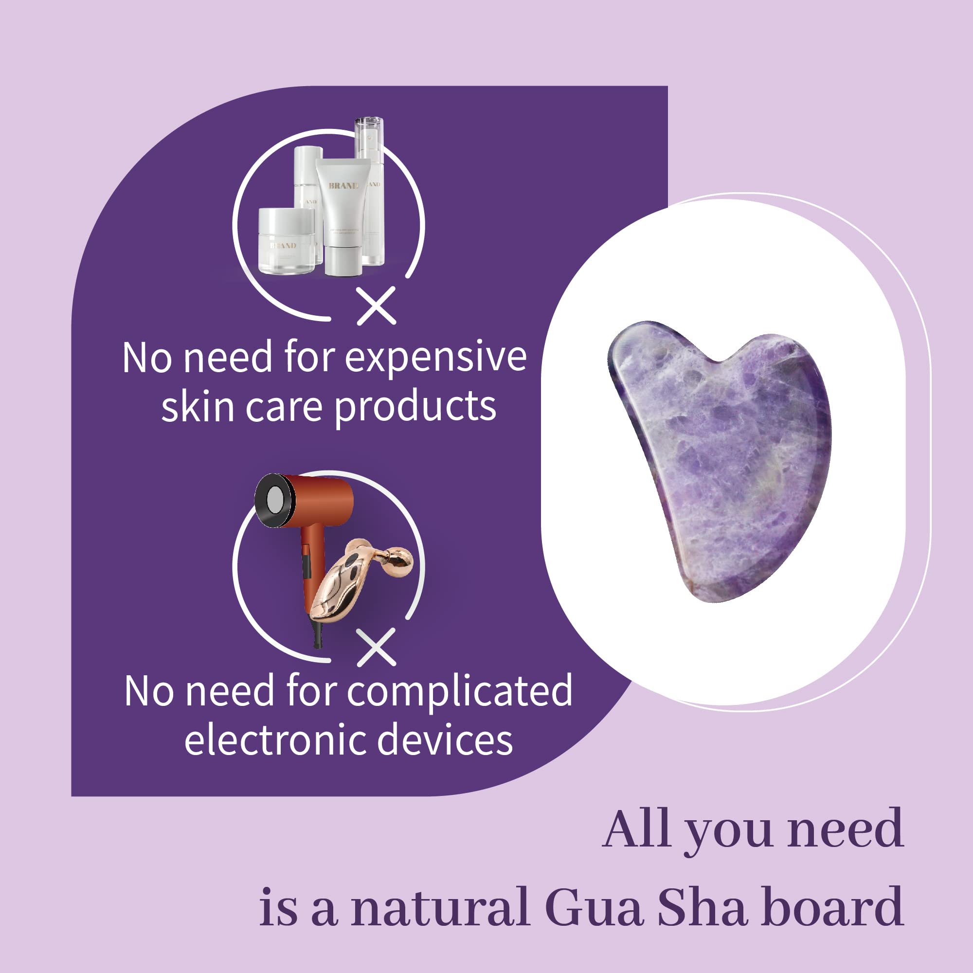 Reikistal Amethyst-Gua Sha Face Massager