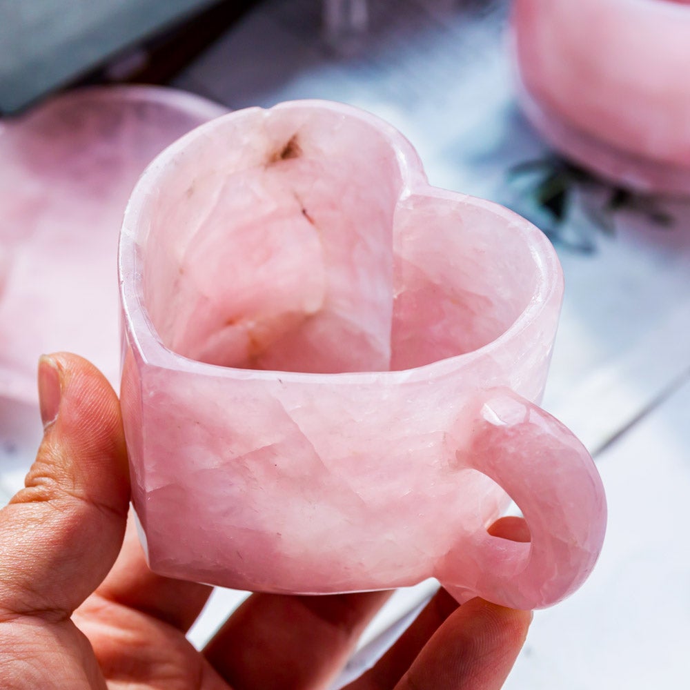 Reikistal Rose Quartz Heart Cup/Mug