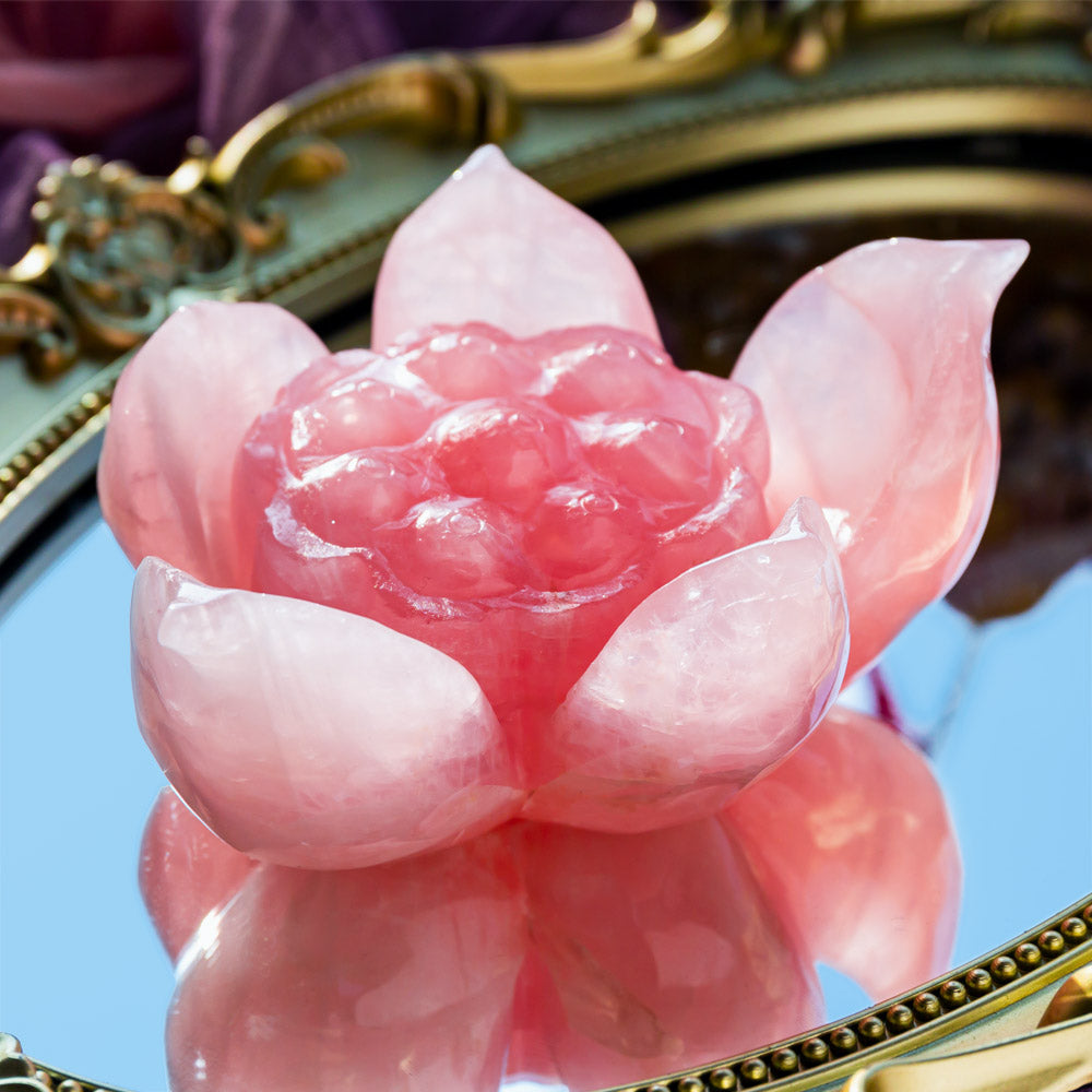 Reikistal Rose Quartz Lotus