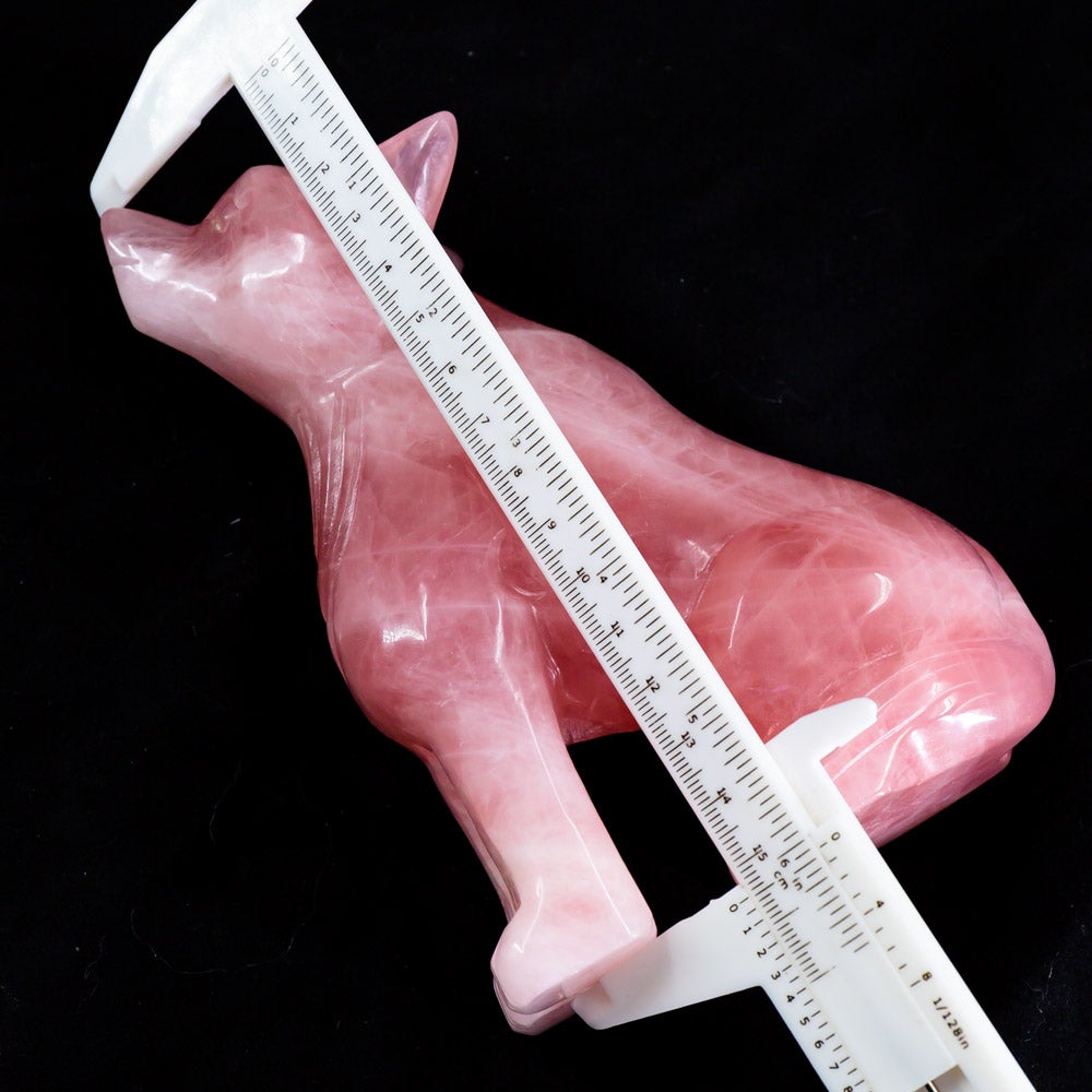 Reikistal Rose Quartz Wolf