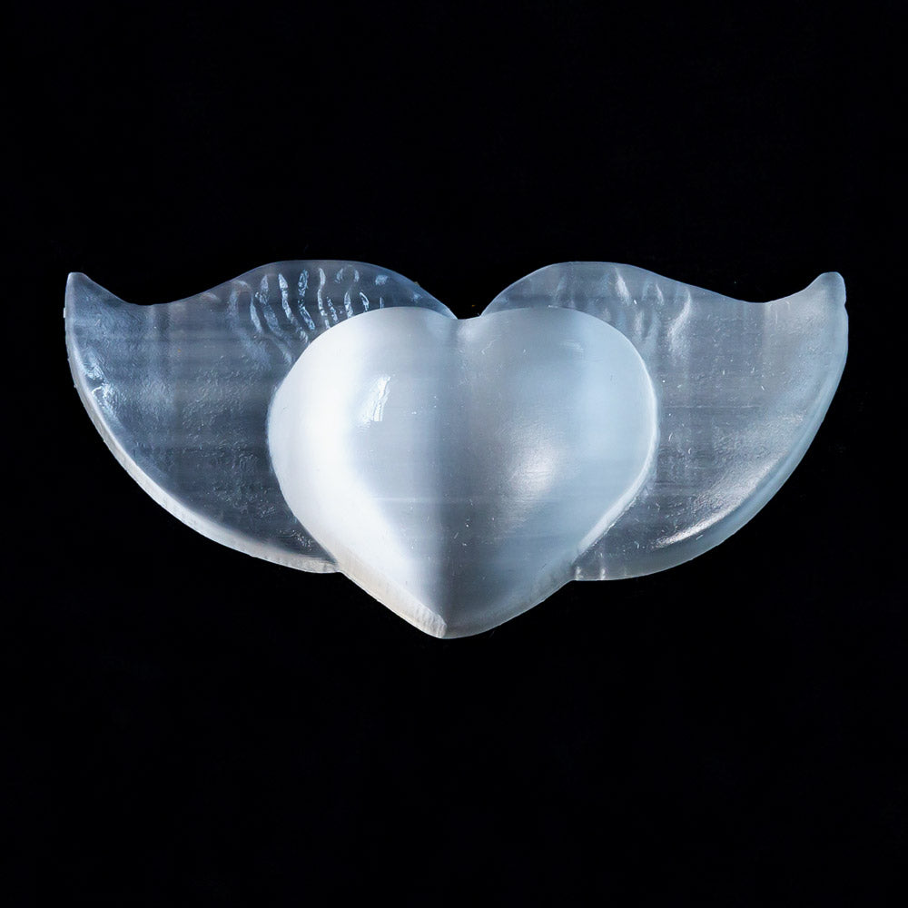 Reikistal Selenite Heart With Wings